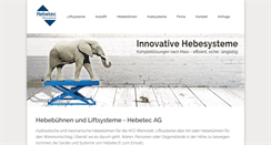 Desktop Screenshot of hebetec.ch