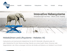 Tablet Screenshot of hebetec.ch